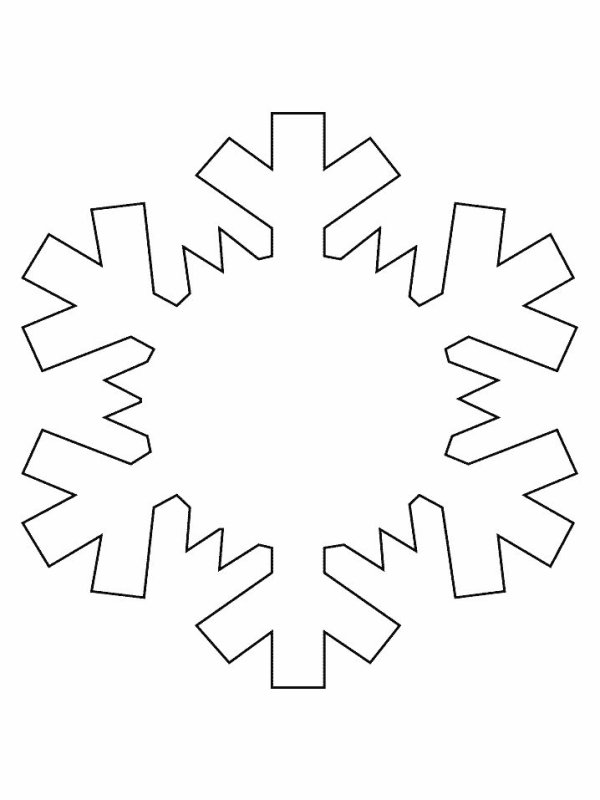 Снежинка раскраска