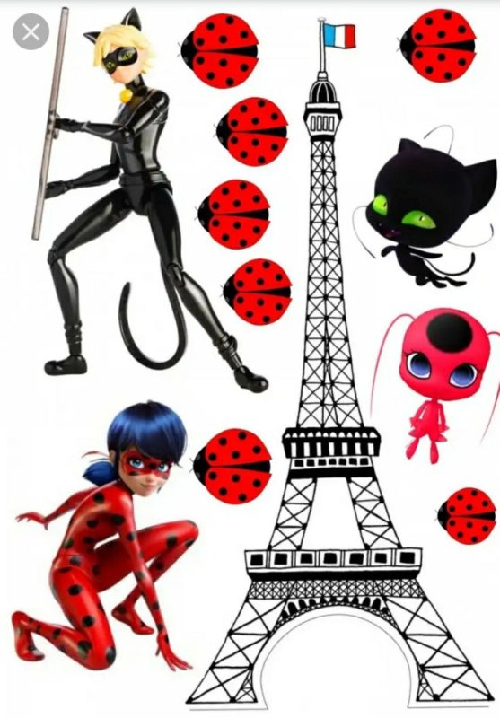 Леди баг печать на торт