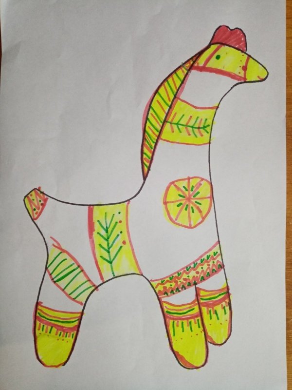 Филимоновская лошадка средняя группа