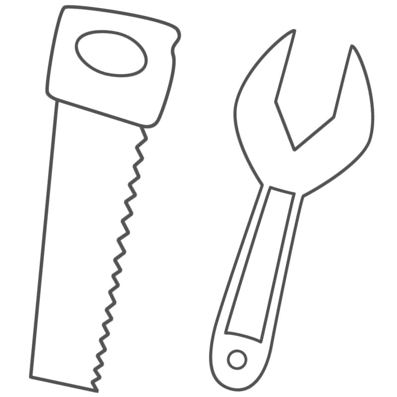 Раскраски инструменты строительные