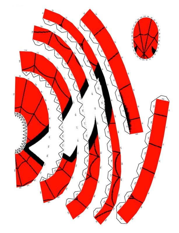 Маска человека паука паперкрафт