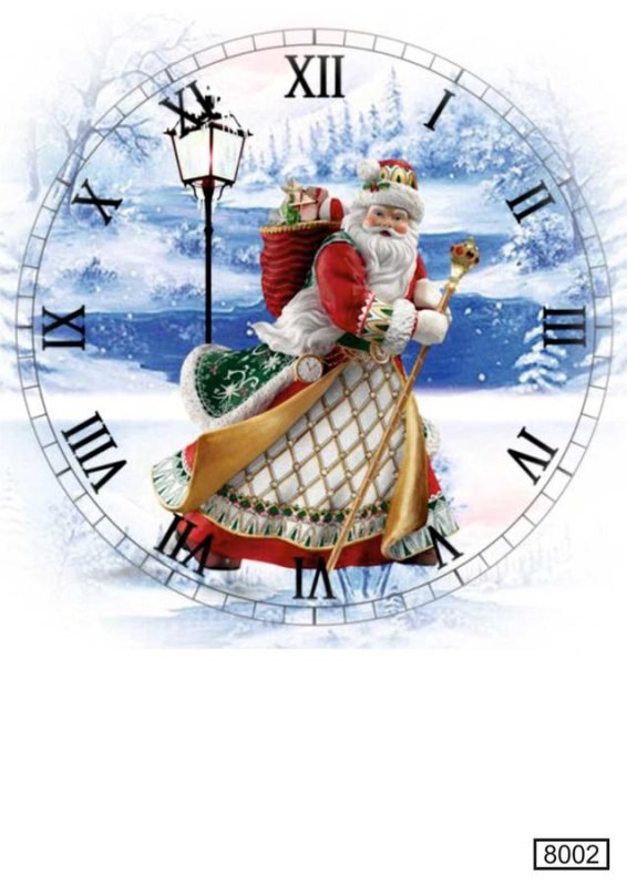 Часы новогодние круглые
