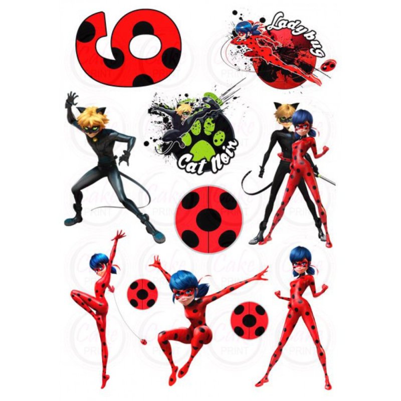 Картин на торт леди баг