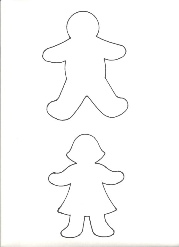 Трафарет девочки для вырезания