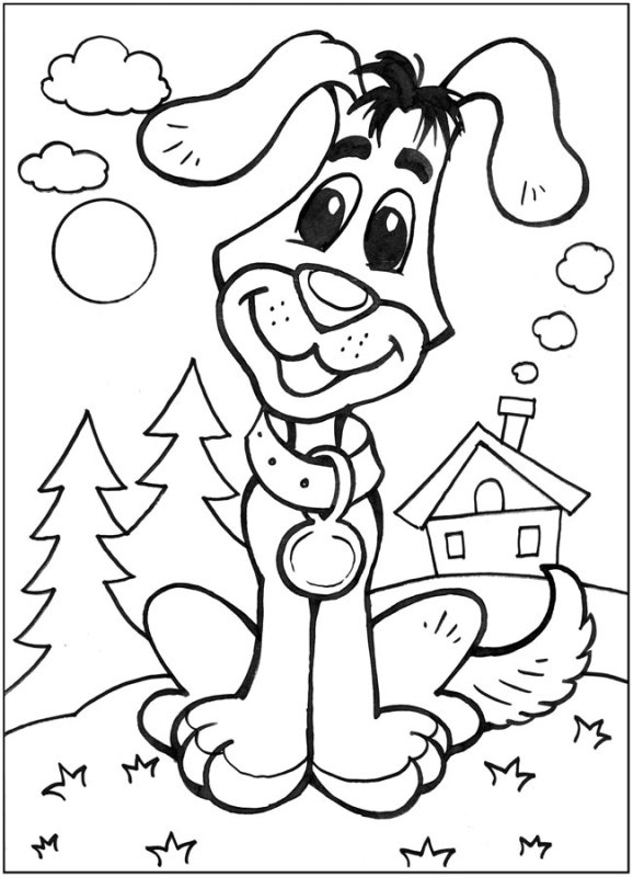 Раскраски для детей мультфильмы Простоквашино