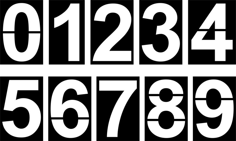Трафарет "цифры"