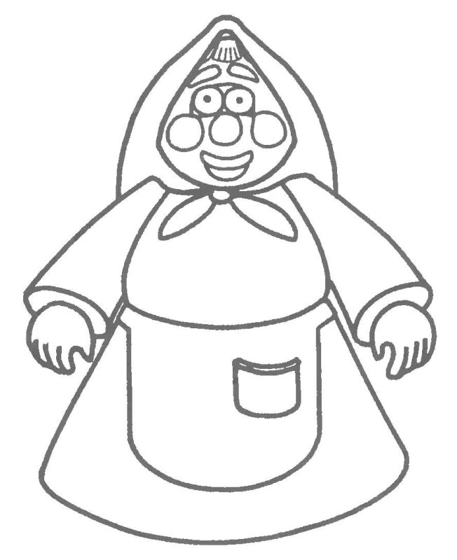 Бабушка раскраска для детей