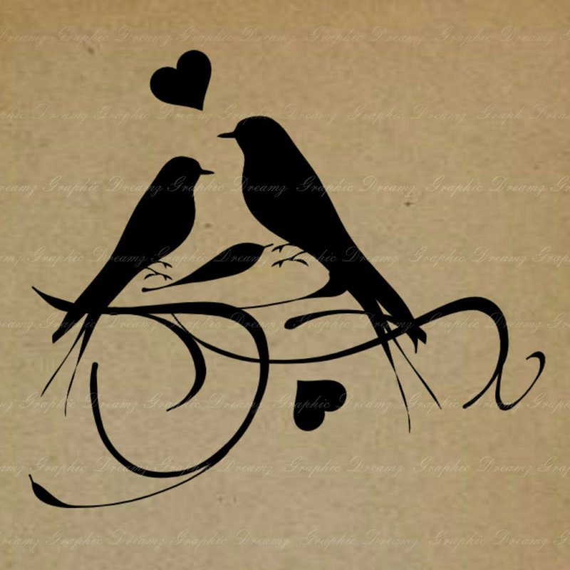 Деревья Силуэтные роспись