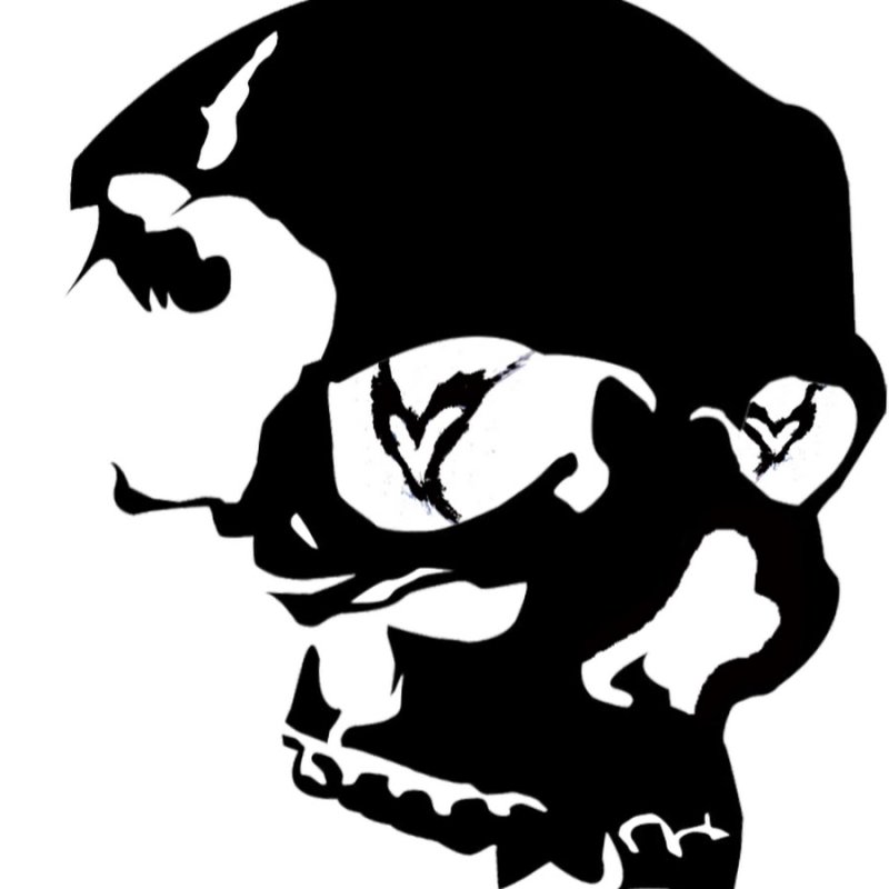 Череп силуэт