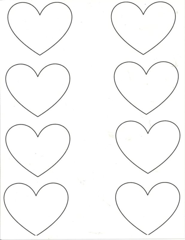 Сердце шаблон для вырезания
