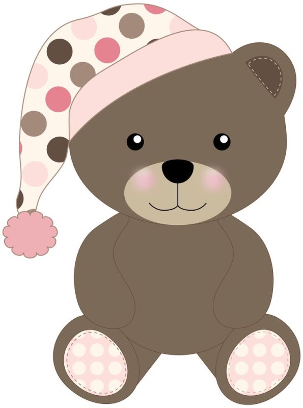 Шаблон медвежонка для аппликации