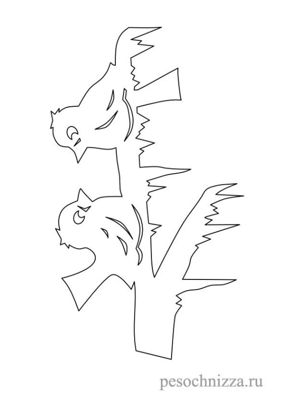 Новогодний трафарет на окно из бумаги