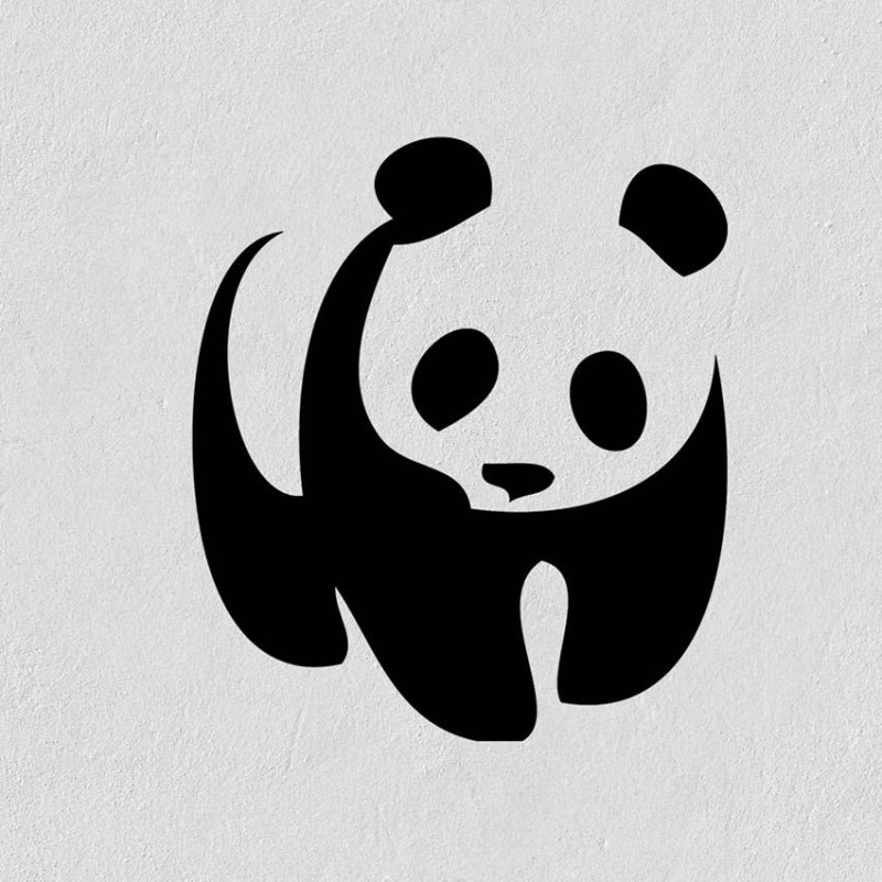 Трафарет Панда
