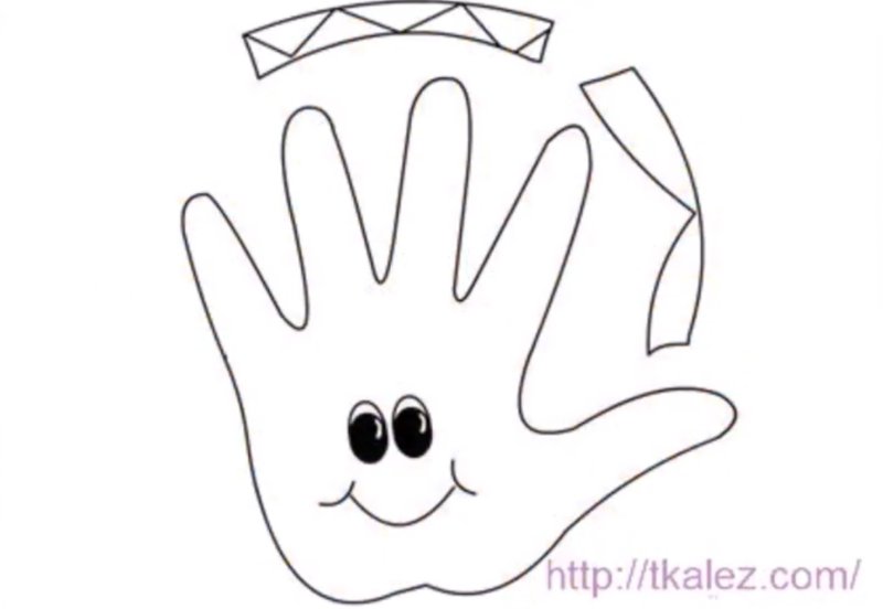 Ладошки для аппликации шаблон