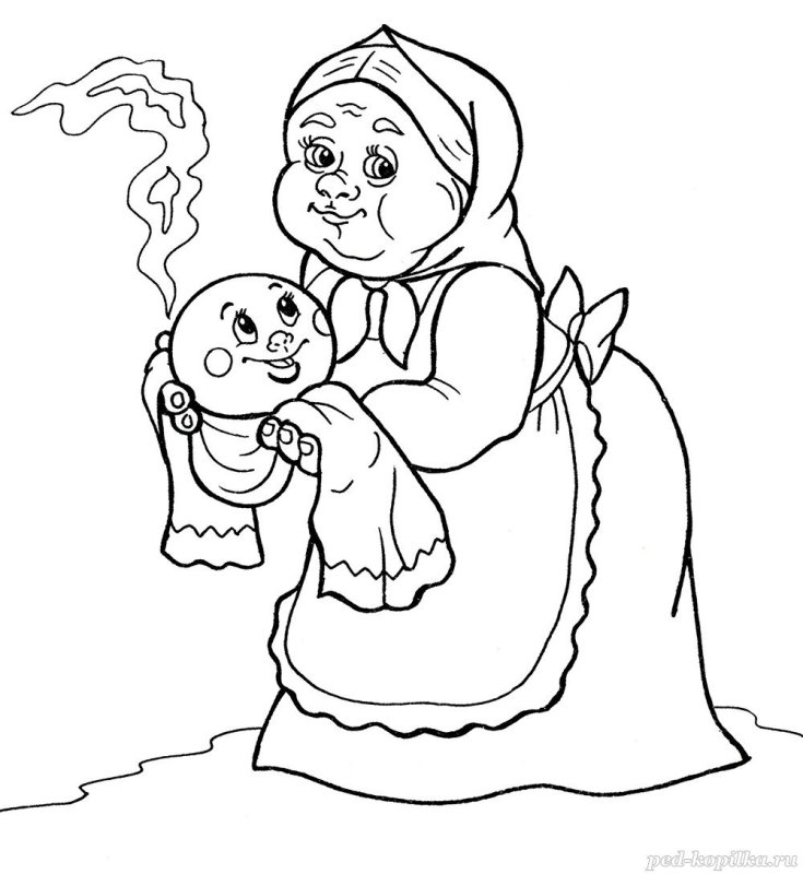 Раскраска "Колобок"