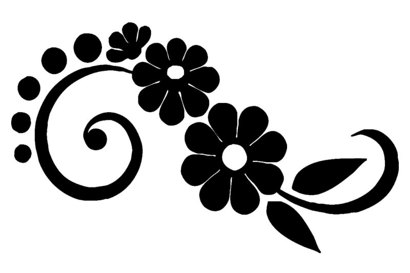 Трафареты цветов для декора