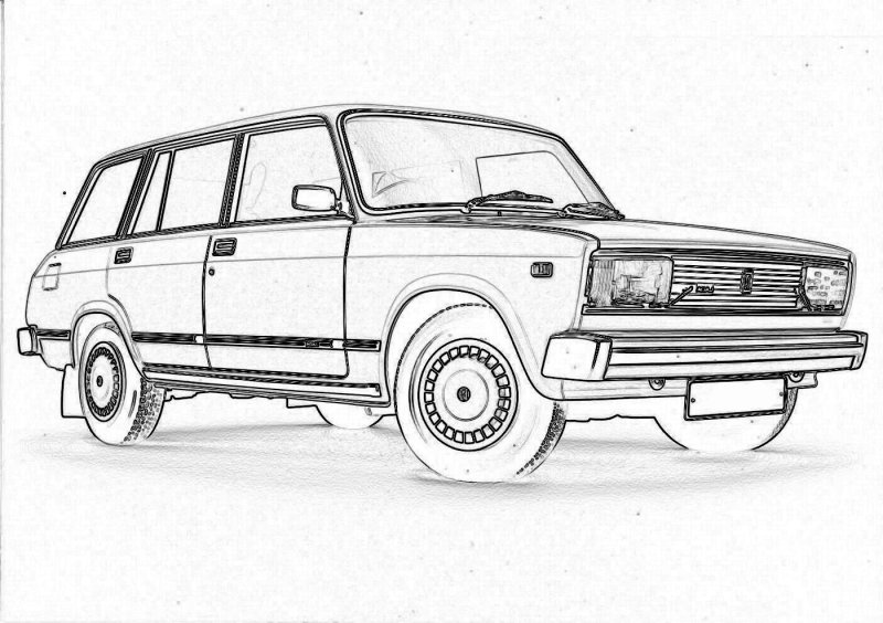 ВАЗ 2104 вектор сбоку