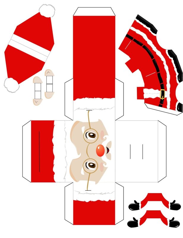 Дед Мороз из бумаги своими руками