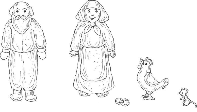 Бабушка для сказки Курочка Ряба для театра