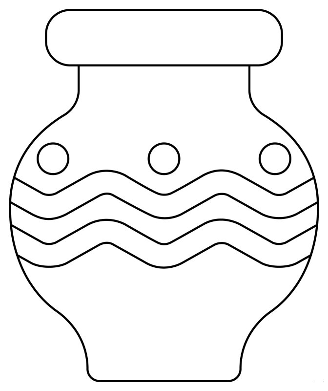 Шаблон вазы для детей