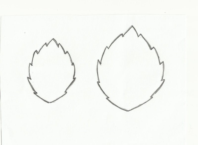 Трафарет листочки для цветов