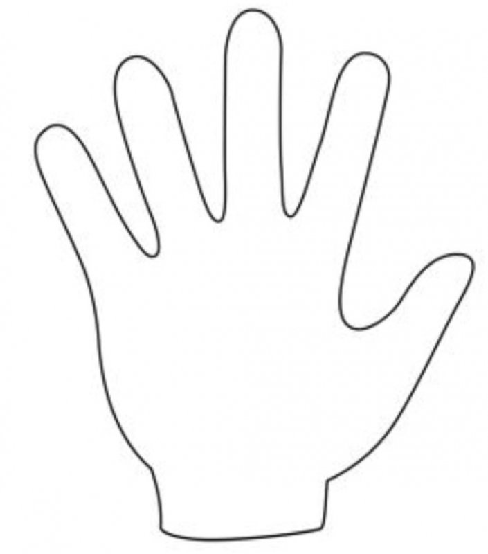 Раскраска детская ладошка