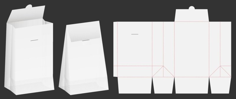 Развертка бумажного пакета