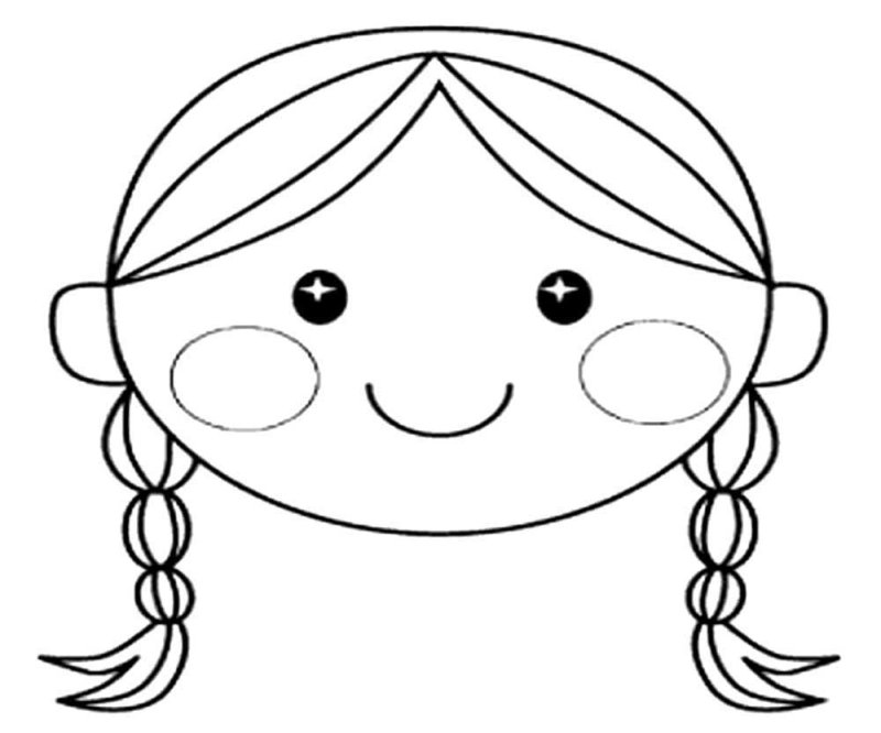 Лицо девушки раскраска