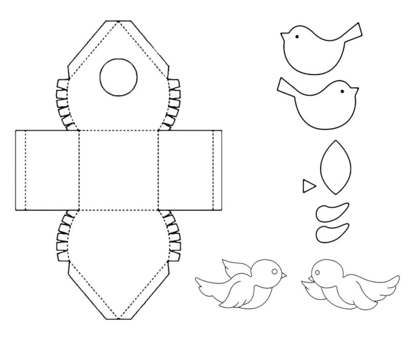 Скворечник для птиц из бумаги