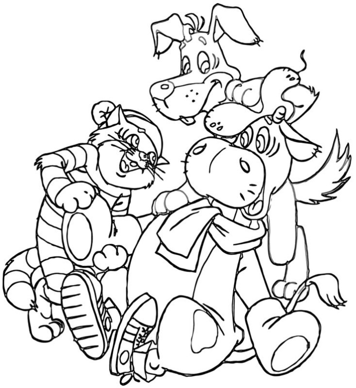 Раскраска «в Простоквашино»