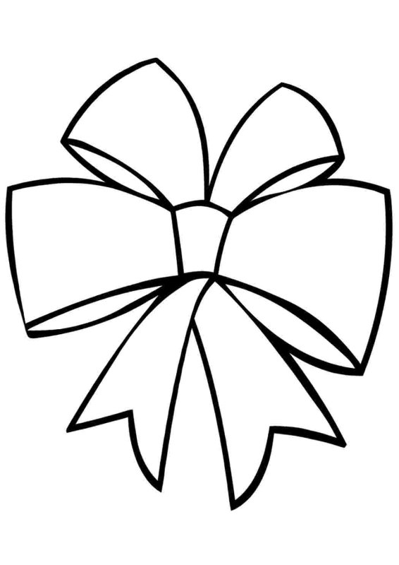 Бантик раскраска для детей