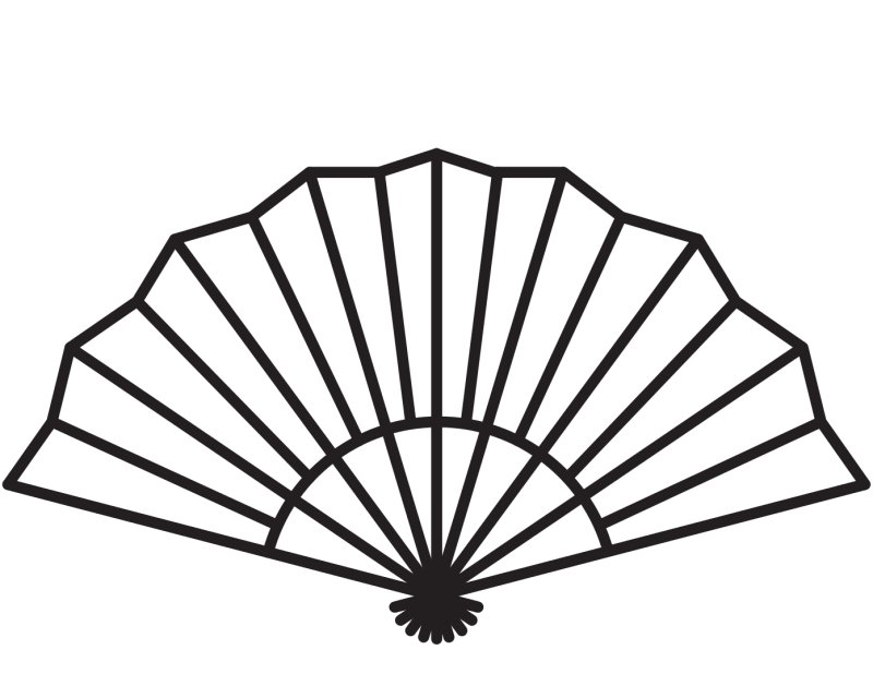 Веер раскраска для детей