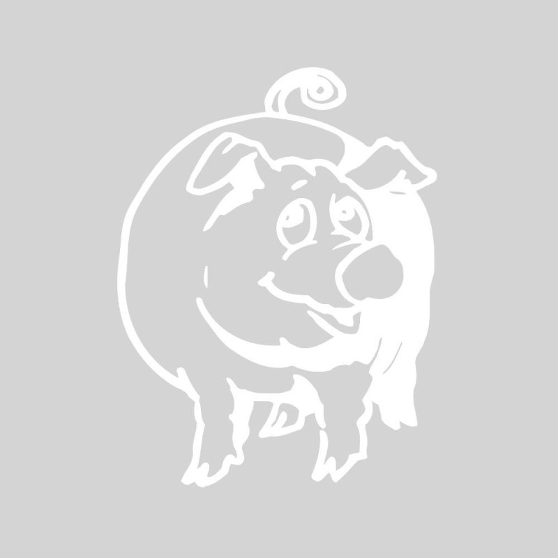 Трафарет на окно свинья