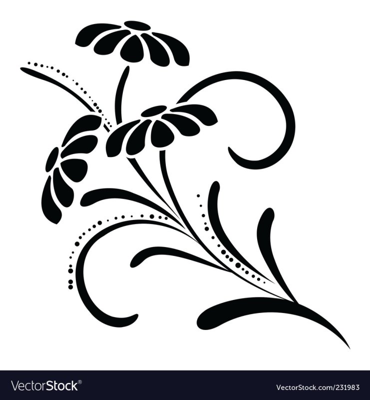 Трафареты цветов для декора
