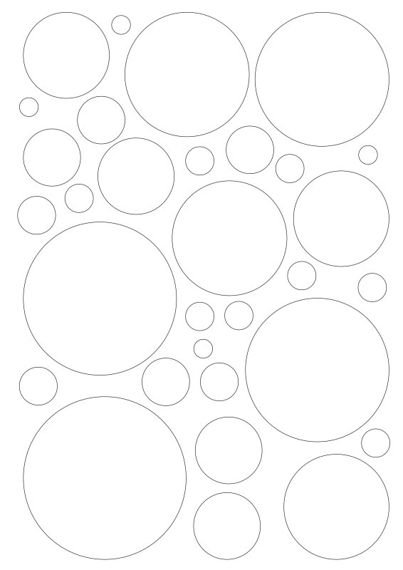 Кружочки разных размеров