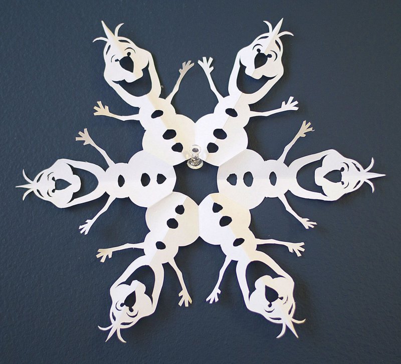 Снежинки в виде животных