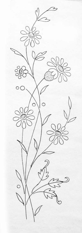 Вышивка гладью полевые цветы