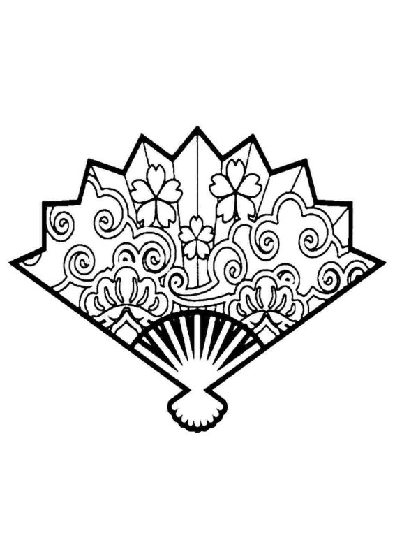 Веер трафарет