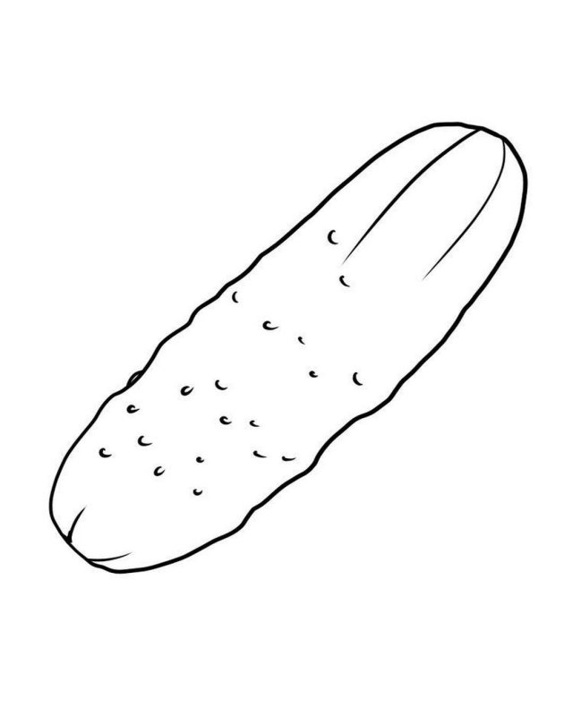 Огурец трафарет