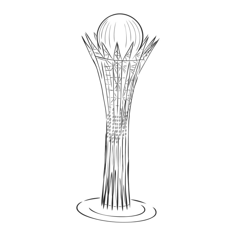 Байтерек раскраска