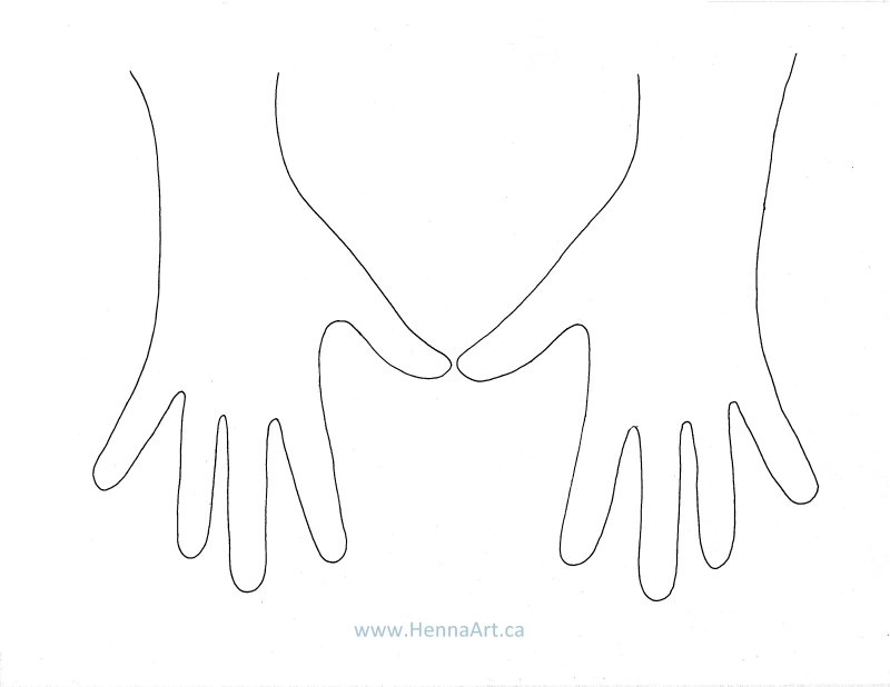 Трафарет детской руки для вырезания