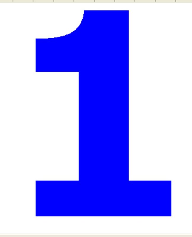 Цифра 1 цветная