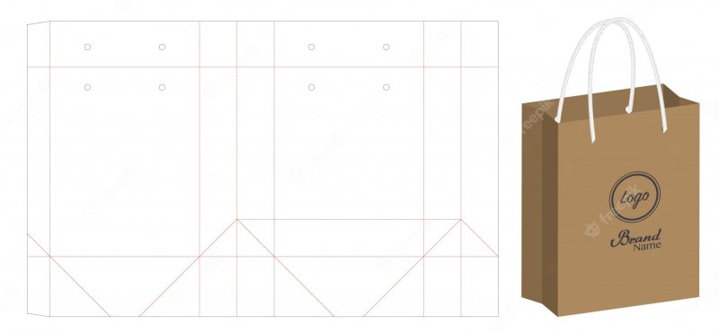 Развертка бумажного пакета