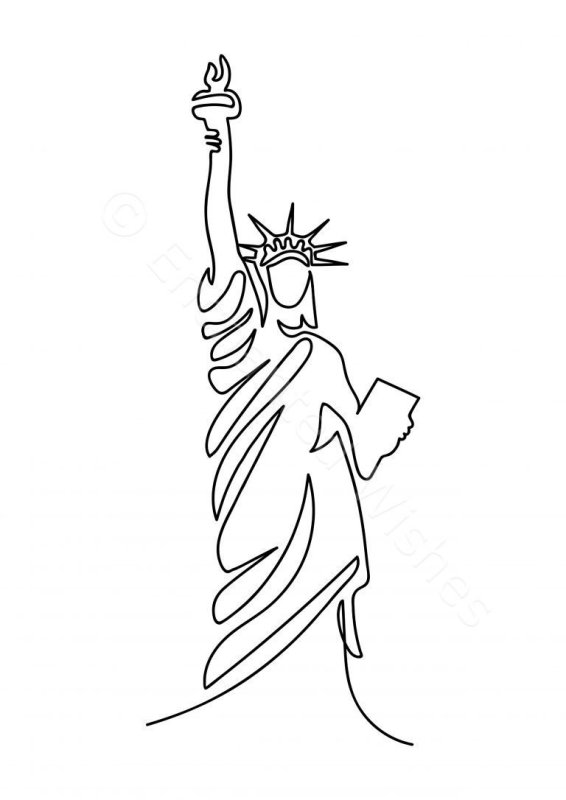 Трафарет статуи