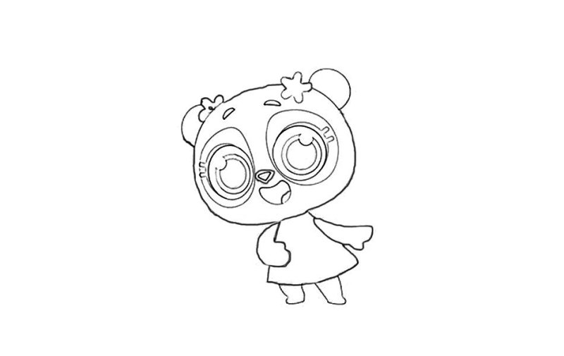 Раскраска Пандочка