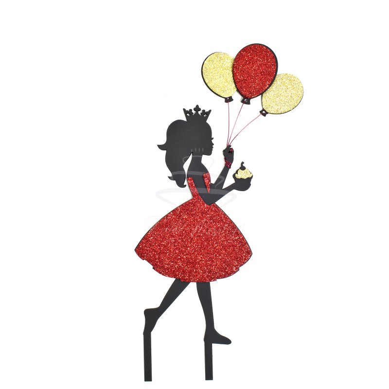 Топпер девушка с шарами