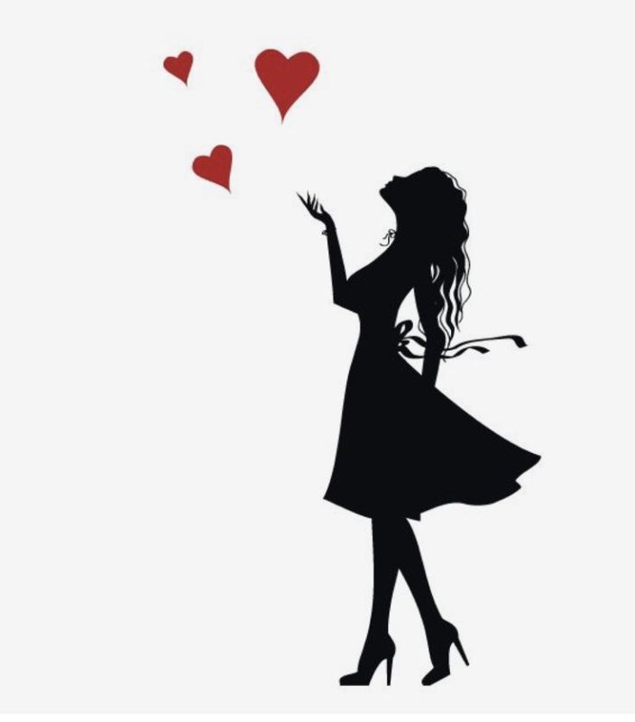 Контур девушки