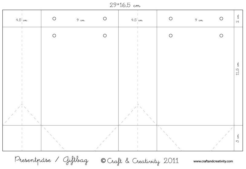 Развертка крафт пакета