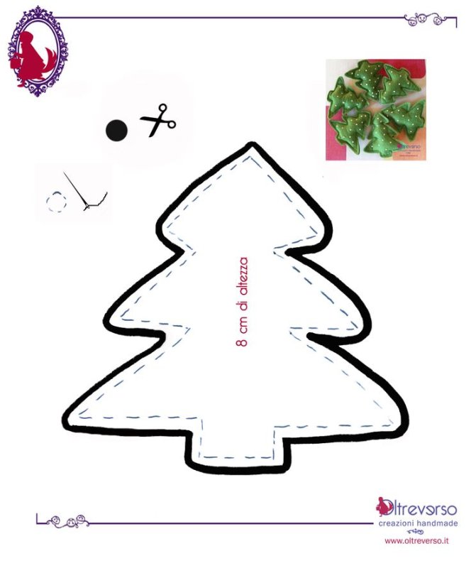 Елочные игрушки из фетра выкройки елка