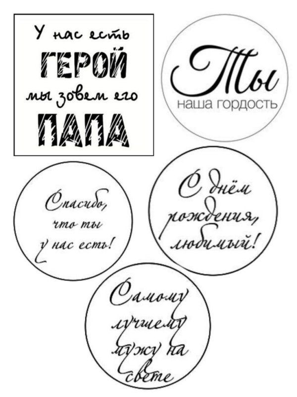 Трафарет для надписи на торте